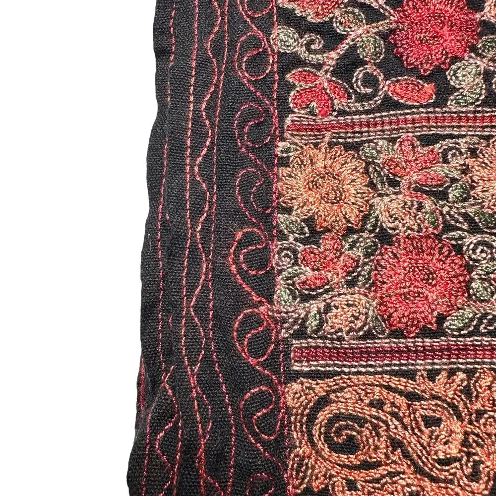 Unbranded | Women | Kashmiri Indian Floral Embroidered Wool Scarf Shawl | OS